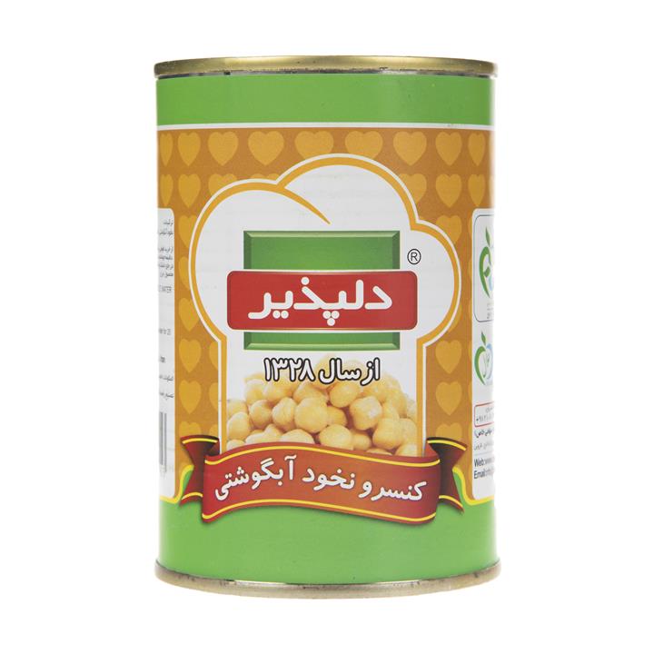 کنسرو نخود آبگوشتی دلپذیر مقدار 420 گرم Delpazir Chick Peas Canned 420gr